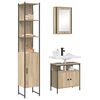 vidaXL Bathroom Furniture Set 3 pcs Sonoma Oak Engineered Wood