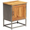 vidaXL Bedside Cabinet Recycled Teak and Steel 15.7"x11.8"x19.7"