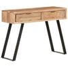 vidaXL Console Table Natural Acacia, Black Solid Acacia wood, Steel