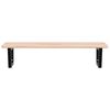 vidaXL Basin Shelf Wall Mounted Steel and Solid Wood Oak