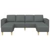 vidaXL Sofa Set Dark gray fabric