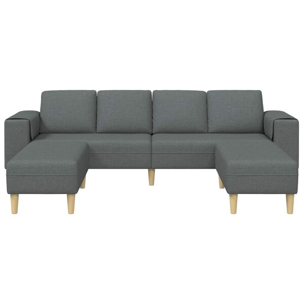 vidaXL Sofa Set Dark gray fabric