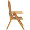 vidaXL Garden Chair Set of 4 Grey Solid acacia wood with an oil finish