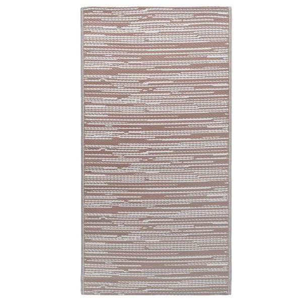 vidaXL Outdoor Rug Brown Polypropylene 63 x 90.6 in Outdoor Rug