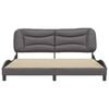 vidaXL Bed Frame without Mattress "Hvar" Gray 70.9"x78.7" Faux Leather