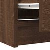 vidaXL TV Cabinet Brown Oak Engineered Wood 15.7 x 13.8 x 21.3 in
