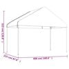 vidaXL Gazebo With Roof White Polyethylene, Galvanized Steel Large
