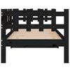 vidaXL Day Bed Black Solid pine wood Twin Day Bed Rectangular Rustic