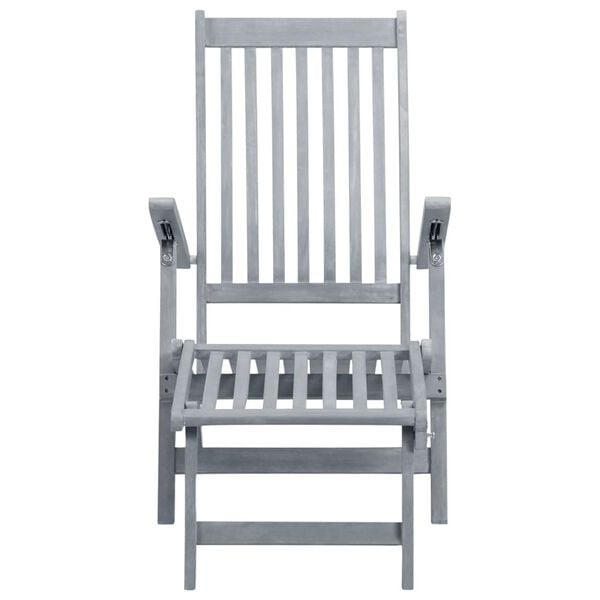 vidaXL Patio Deck Chair Acacia Wood Natural Solid Acacia Wood Standard