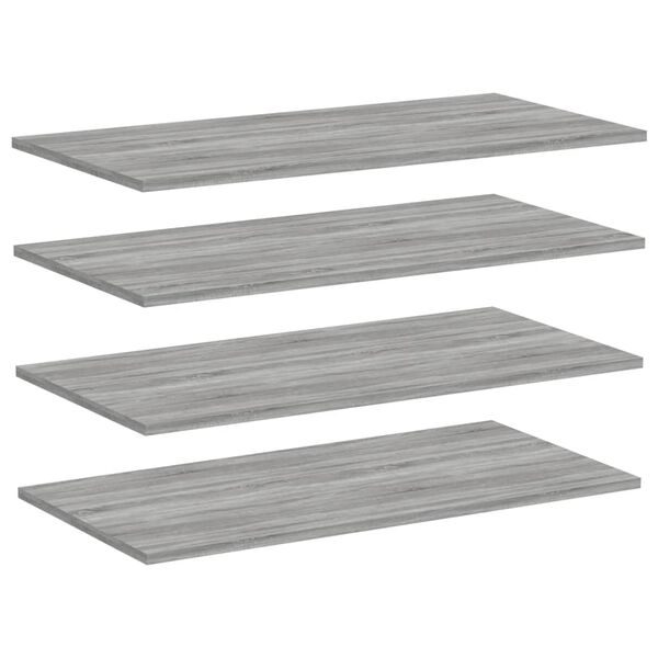 vidaXL Wall Shelf Set of 4 Grey sonoma Engineered wood 31.5x15.7 in