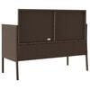 vidaXL Garden Bench Brown PE rattan, powder-coated steel Compact