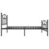 vidaXL Bed Frame Black Powder-Coated Steel Small Single Durable