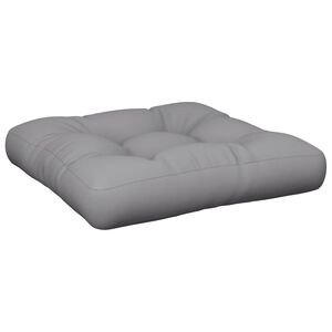 vidaXL Pallet Cushion Grey 100% polyester 9.0" x 9.0" x 1.5