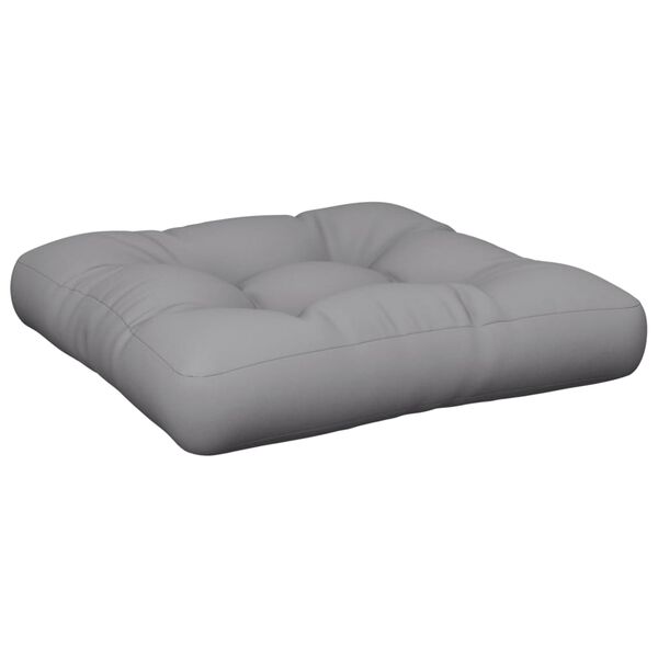 vidaXL Pallet Cushion Grey 100% polyester 9.0" x 9.0" x 1.5