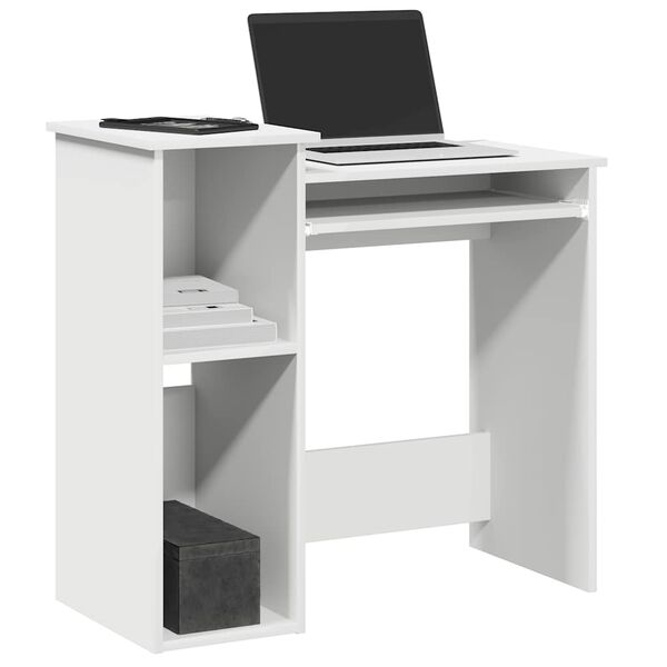 vidaXL Desk White Engineered wood 33.1 x 15.7 x 30.7 in Desk