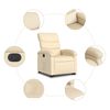 vidaXL Electric Stand Up Recliner Chair Cream