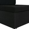 vidaXL Garden Sofa Black