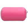 vidaXL Inflatable Gymnastic Roll with Pump 39.4"x23.6" PVC Pink