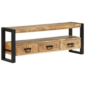 vidaXL TV Cabinet Natural wood, Black