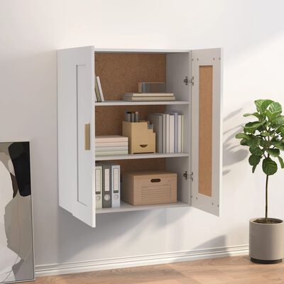vidaXL Wall Cabinet White 27.4"x12.8"x35.4" Engineered Wood