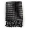 vidaXL Throw Black 100% cotton 86.6 in x 98.4 in Throw Rectangular