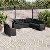 vidaXL Garden Sofa Set Black PE rattan Large Modular Garden Sofa Set