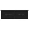 vidaXL Wall Cabinet Black Oak 23.62 x 10.24 x 7.28 in Engineered Wood