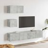 vidaXL TV Cabinet Set Set of 4 Concrete grey Engineered wood Medium