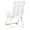 vidaXL Garden Chair Set of 2 White Plastic Medium Foldable