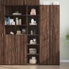 vidaXL Highboard Brown Oak Engineered Wood Tall Highboard Rectangular