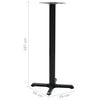 vidaXL Bistro Table Leg Black Cast iron Medium Industrial