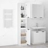 vidaXL Bathroom Cabinet White Engineered Wood Tall Bathroom Cabinet
