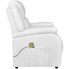 vidaXL Massage Recliner Chair White Faux Leather