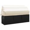 vidaXL Outdoor Lounge Bed Black, Cream White