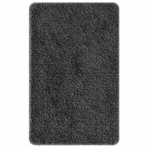 vidaXL Anti-slip Bath Mat Dark gray 23.6" x 35.4" PP