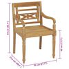 vidaXL Garden Chair Set of 2 Taupe Teak Wood Medium Durable