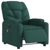 vidaXL Electric Massage Recliner Chair Dark green Polyester, Metal, Plywood