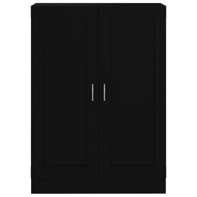 vidaXL Book Cabinet Black 32.5"x12"x45.3" Engineered Wood