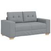 vidaXL Sofa 3 pcs Light Grey Linen-blend Fabric