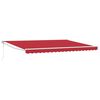 vidaXL Awning Retractable Red 177.17" x 118.11" Polyester and metal