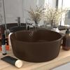vidaXL Luxury Wash Basin with Overflow Matt Dark Brown 14.2x5.1" Ceramic
