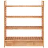 vidaXL Shoe Rack with Drawer 27.6x10.6x31.9" Solid Wood Walnut
