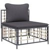 vidaXL Garden Lounge Set Charcoal Poly rattan Large Modular
