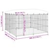 vidaXL Outdoor Dog Kennel with Roof 118.1"x118.1"x82.7"