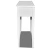 vidaXL Console Table White MDF and Pinewood Compact Console Table