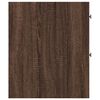 vidaXL Narrow Bathroom Cupboard Brown oak Engineered wood Slim