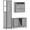 vidaXL Bathroom Furniture Set Grey Sonoma Engineered Wood, Metal Medium