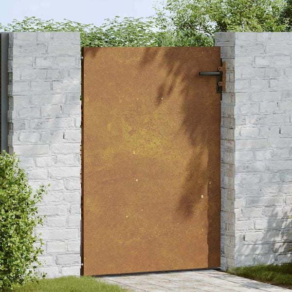 vidaXL Garden Gate 33.5x49.2" Corten Steel
