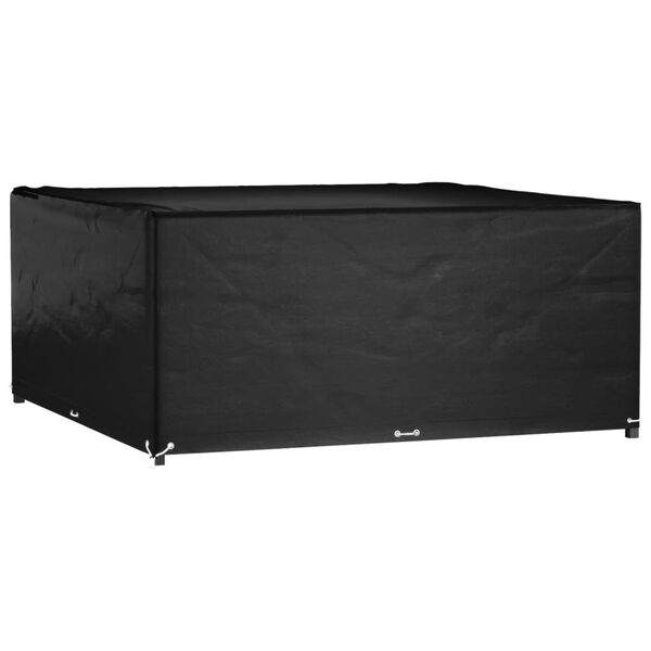 vidaXL Garden Furniture Cover Black Polyethylene, Aluminum Large
