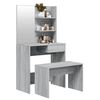 vidaXL Dressing Table Set Grey Sonoma Engineered wood Standard